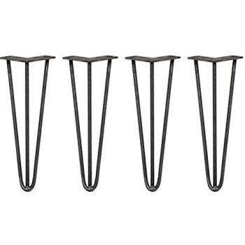 Set di Gambe per Tavolo 35,5cm Acciaio Naturale