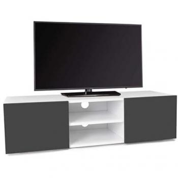 Mueble para TV Eli Blanco con Puertas Gris Antracita 113 cm