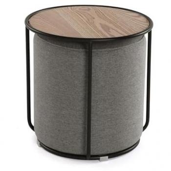 Mesa y Puff Versa Gris Claro 44 x 44 x 44 cm