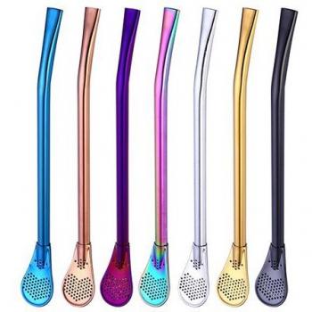 7PCS Washable Stainless Steel Straws for Yerba Mate Tea