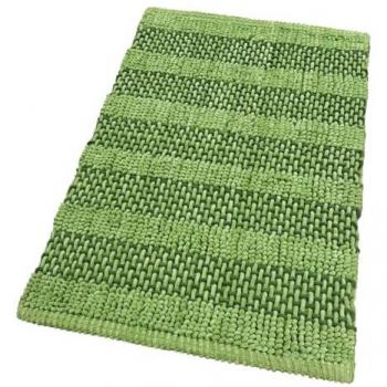 Tapis de Salle de Bain Vert 50x80 cm – Coton Tressé, Doux, Absorbant