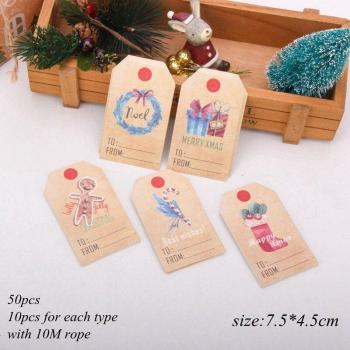 Holiday Cheer Paper Tags with Rope