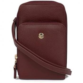 Pochette téléphone LUNA Prune avec protection RFID