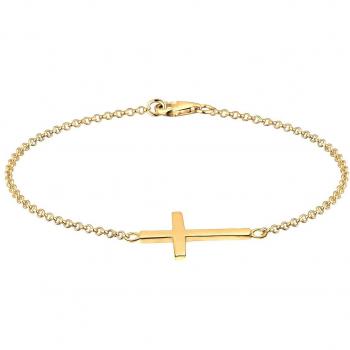 Bracciale Filigrana Croce in Argento 925 Placcato Oro Rosa