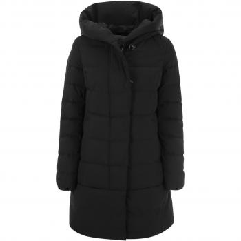 Woolrich Women's Hooded Down Jacket in Black Size Large