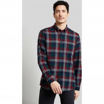 Bugatti Langarmhemd mit Button-Down-Kragen