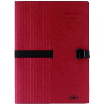 Elba Chemise à Sangle Clip'n Go – Carte Forte 5/10e – Format 24 x 32 cm – Rouge
