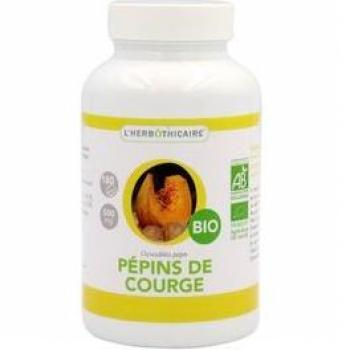 Compléments Prostate L’Herbôthicaire Pépin de Courge Bio 180 capsules