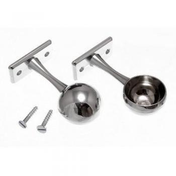 Modern Design Wardrobe Rod Rail Socket End Support Bracket 25mm Chrome Plated