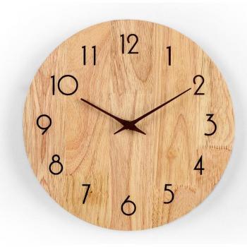 12‑inch Scandinavian Wood 3‑D Clock – Family Home Accent