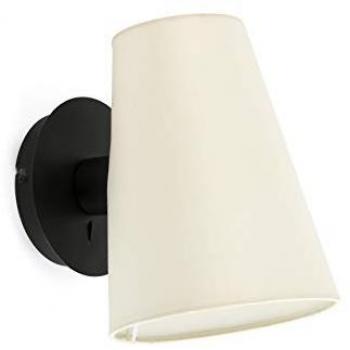 Shade Black E27 Faro Lupe Wall Light