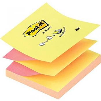 M Post-it Z-Note 76x76mm Neon Yellow