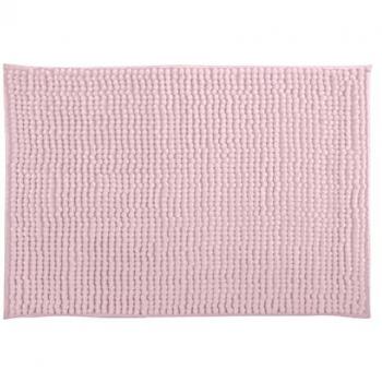 Tapis de bain rose pastel en microfibre chenille 50x80cm