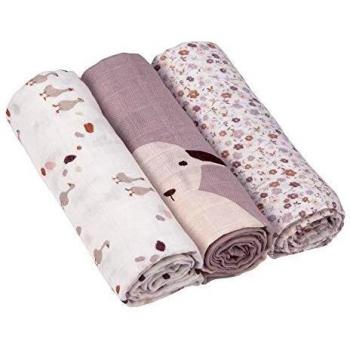 Laessig Tiny Farmer Explorer Flowers Swaddle 3 Stück