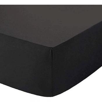 My Home Store Charcoal Fitted Sheet 100% Egyptian Cotton 300TC Hotel Quality 30 cm