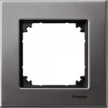 Schneider Electric MTN403114 Enchufe Marco Elegance 1 Elemento Gris Rodio