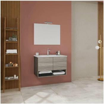 Meuble de Salle de Bain Oslo 80 cm Chêne