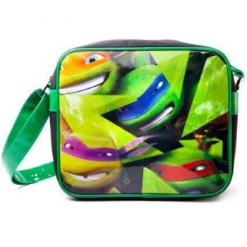 Ninja Turtle Face Logo Messenger Bag – Black & Green
