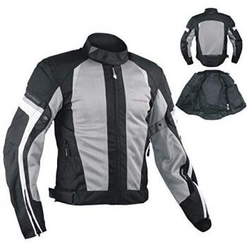 A‑Pro Giacca Moto Rete Mesh Protezioni CE Grigio M