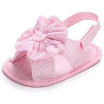 Sandalias para bebé con bordado floral y suela suave, perfectas para los primeros pasos