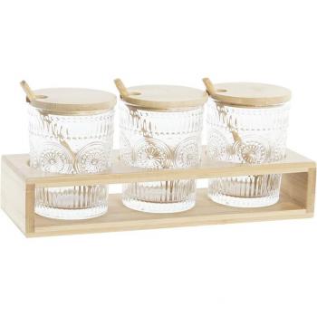 Sucrier DKD Home Décor – Verre borosilicaté, 28×10×13,5 cm