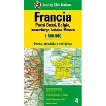 Francia. Olanda, Belgio, Lussemburgo, Andorra, Monaco 1:800.000. ...