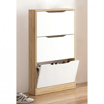 Armario Zapatero Retoque Blanco/Cambrian – 3 Puertas, 60 cm ancho