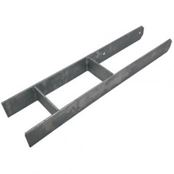 T&J Schwerer H‑Pfostenträger 11,5 × 11,5 × 60 cm – Einschlaghülse