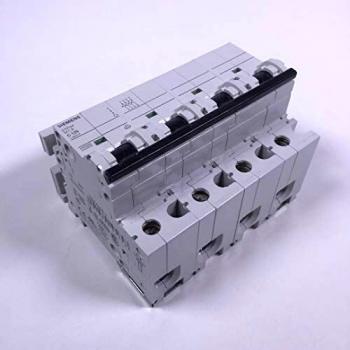 Siemens, Interruptor termomagnético, 4 polos, 125A, 10kA, Curva Tipo C, 5SP4492-7, SENTRON, Montaje en Carril DIN