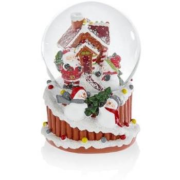 LED Gingerbread House Snow Globe