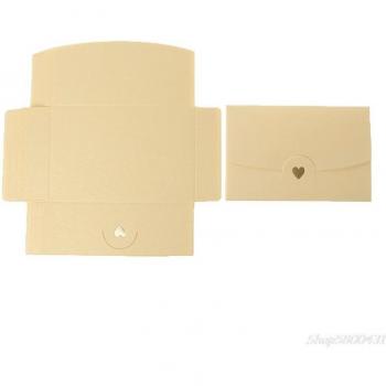 Sobres Retro Blanco con Silueta de Corazón – 10 piezas