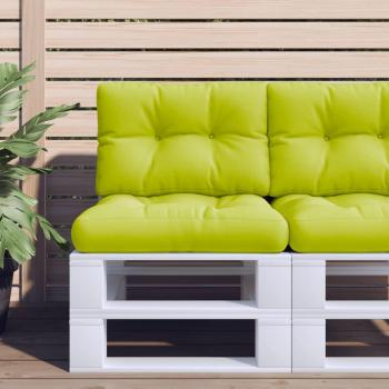 Deux coussins de palette, vert vif, tissu