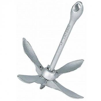 Plastimo Folding Grapnel, 4 kg, Unisex, Grey – Spoon Flukes Included