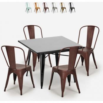 Set de Chaises Empilables et Table Noire