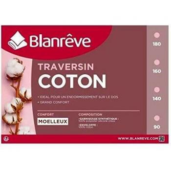 Traversin 90 cm en Coton Blanreve