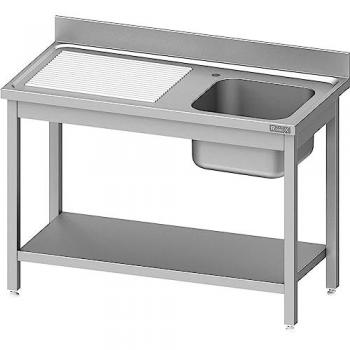 Fregadero Romux® con Estante y Seno Escurridor Izquierda 1200x600x850 mm