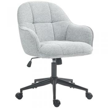 Chaise de bureau moderne tissu gris réglable