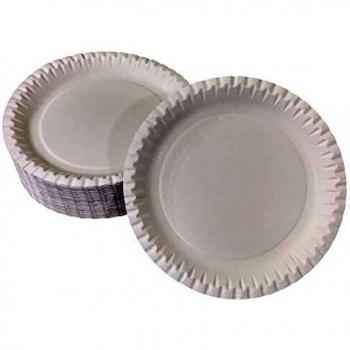 Plato de Servir Papel 23 cm, Blanco, Redondo – Paquete 100