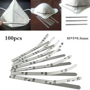 Mascarilla de aluminio con soporte nasal, 100 unidades