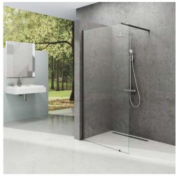 Ravak Walk‑In – Paroi de douche Walk‑In Wall 100, 1000x2000 mm, noir/verre transparent GW9WA0300Z1