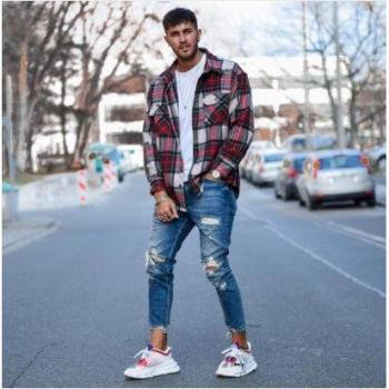 Casual Plus Size Men's Fashion Ankle Length Denim