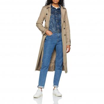 Noisy May Nmjenny Trenchcoat Largo para Mujer, Beige Taupe Gray, Talla 42