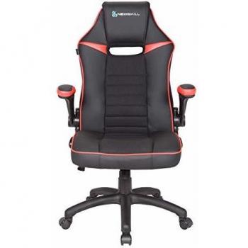 Sedia Gaming Newskill NS-CH-NAYUKI-RED, Professionale, Poliuretano, Nylon, 5 Ruote, Nero e Rosso