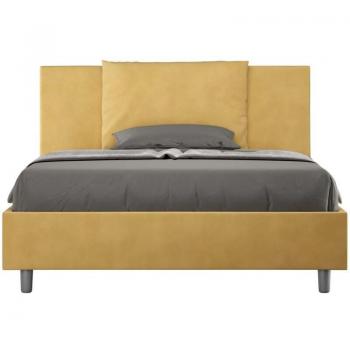 Letto Antea 130x190 Giallo Microfibra senza rete