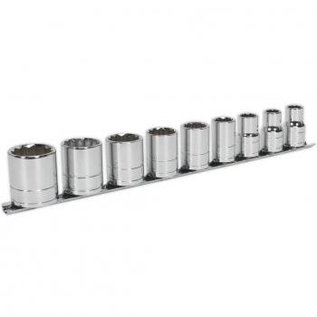 Sealey 9 Piece 1/2 Drive Bi Hexagon Socket Set Whitworth
