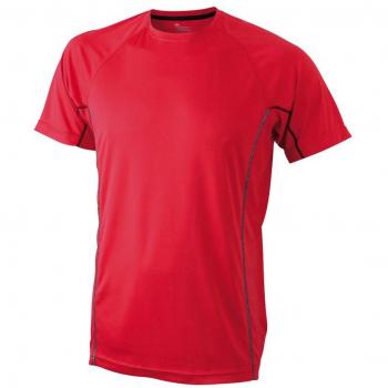 James Nicholson Reflex Running Top, Red/Black – Size XXL
