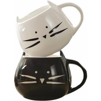 Tasse Couple Chat Noir et Blanc 420ml