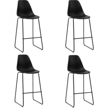 Sedie da Bar Nero in Plastica – Maison Exclusive