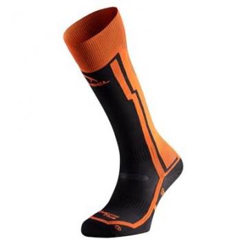 Calcetines Longitudinales Lurbel Ski Pro Six en Color Negrón y Anaranjado