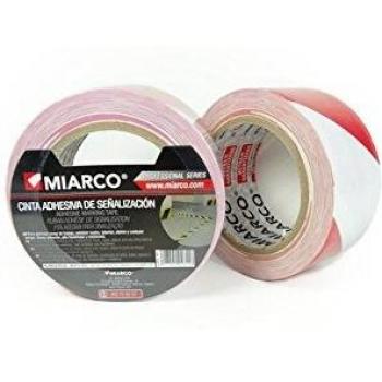 Cinta adhesiva marcar suelo blanca/roja 48mmx25m